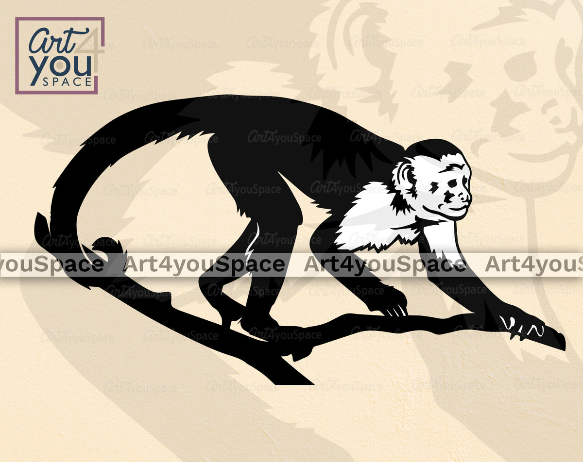 Monkey Face. Cut Files for Cricut eps Svg Pdf Png Dxf 