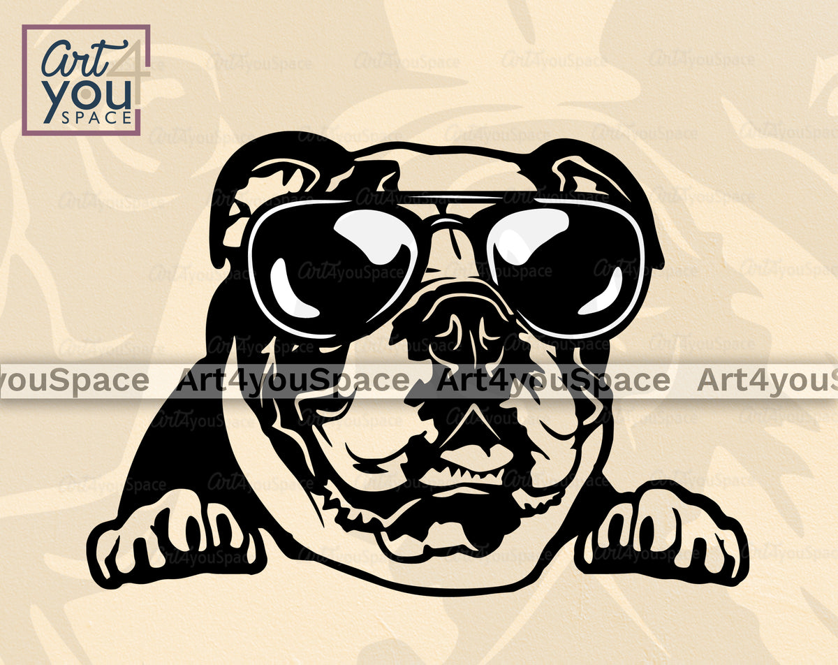 English bulldog fashion sunglasses