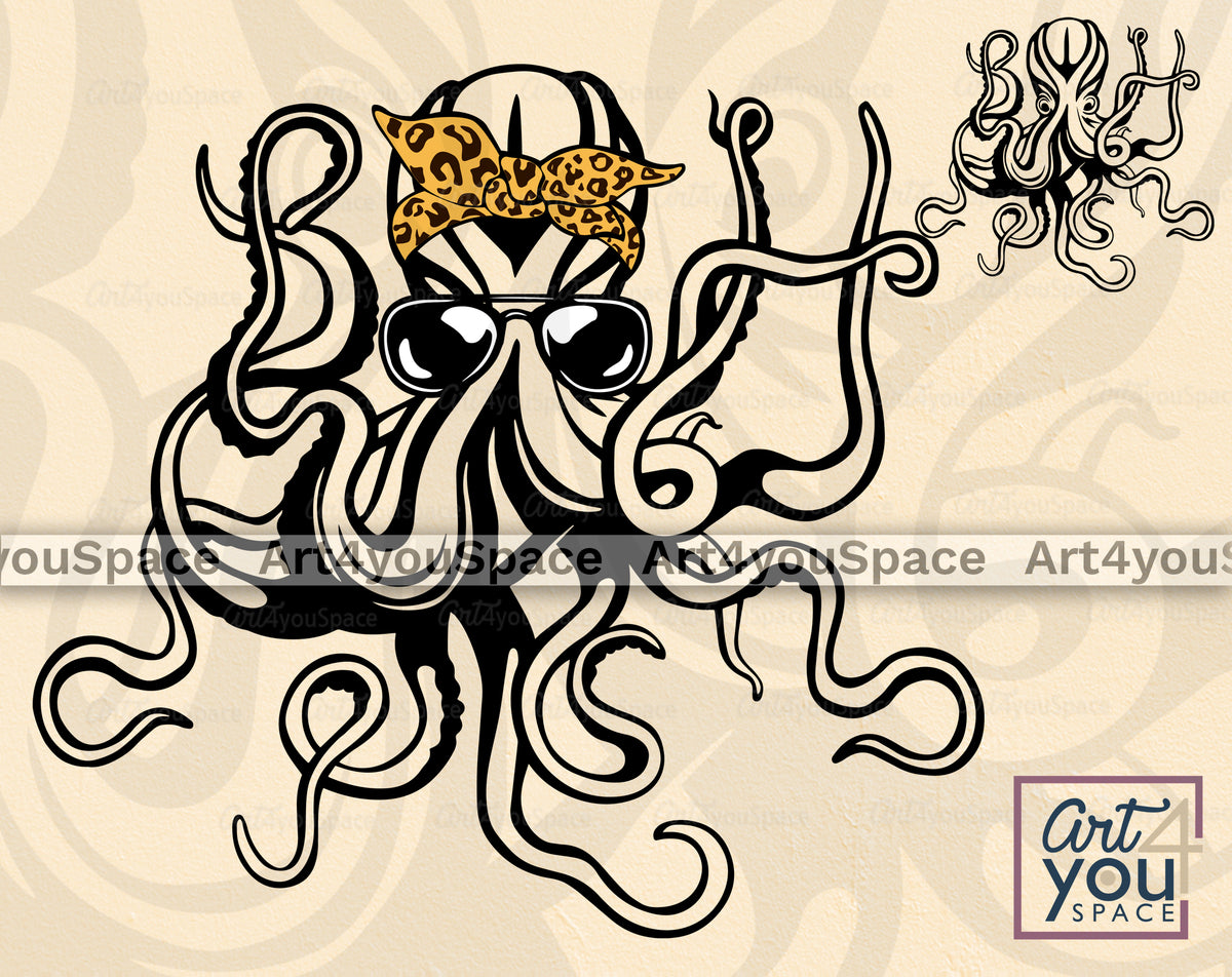 Octopus Tentacles SVG Stencil Cut File per progetti di arte della carta  Cricut, clipart, decorazioni per la spiaggia, artigianato per bambini,  tattoo design e altro ancora -  Italia