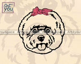 Bichon Frise with bow svg