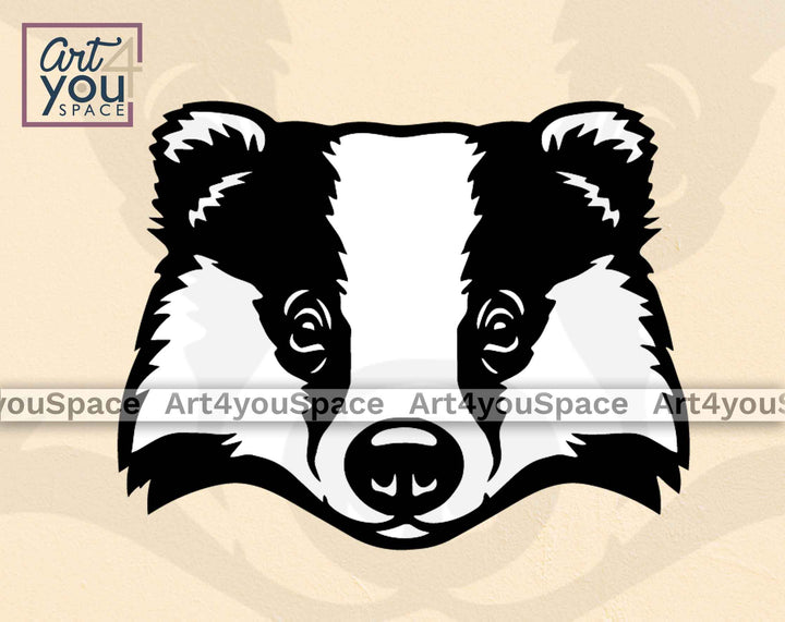 badger black and white vector image