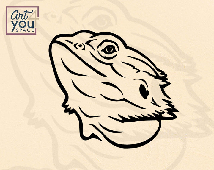 Bearded Dragon outline Svg