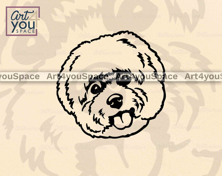 Bichon Frise  happy face svg