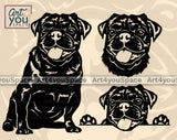 black pug svg