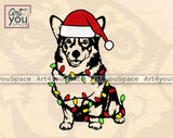 corgi christmas svg