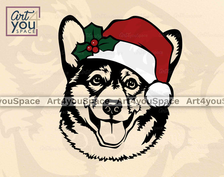 corgi christmas clipart