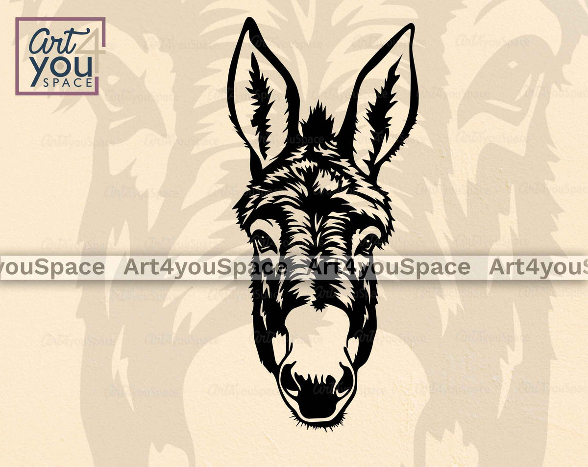 Buy Cute Donkey SVG, DXF, PNG – Art4youSpace