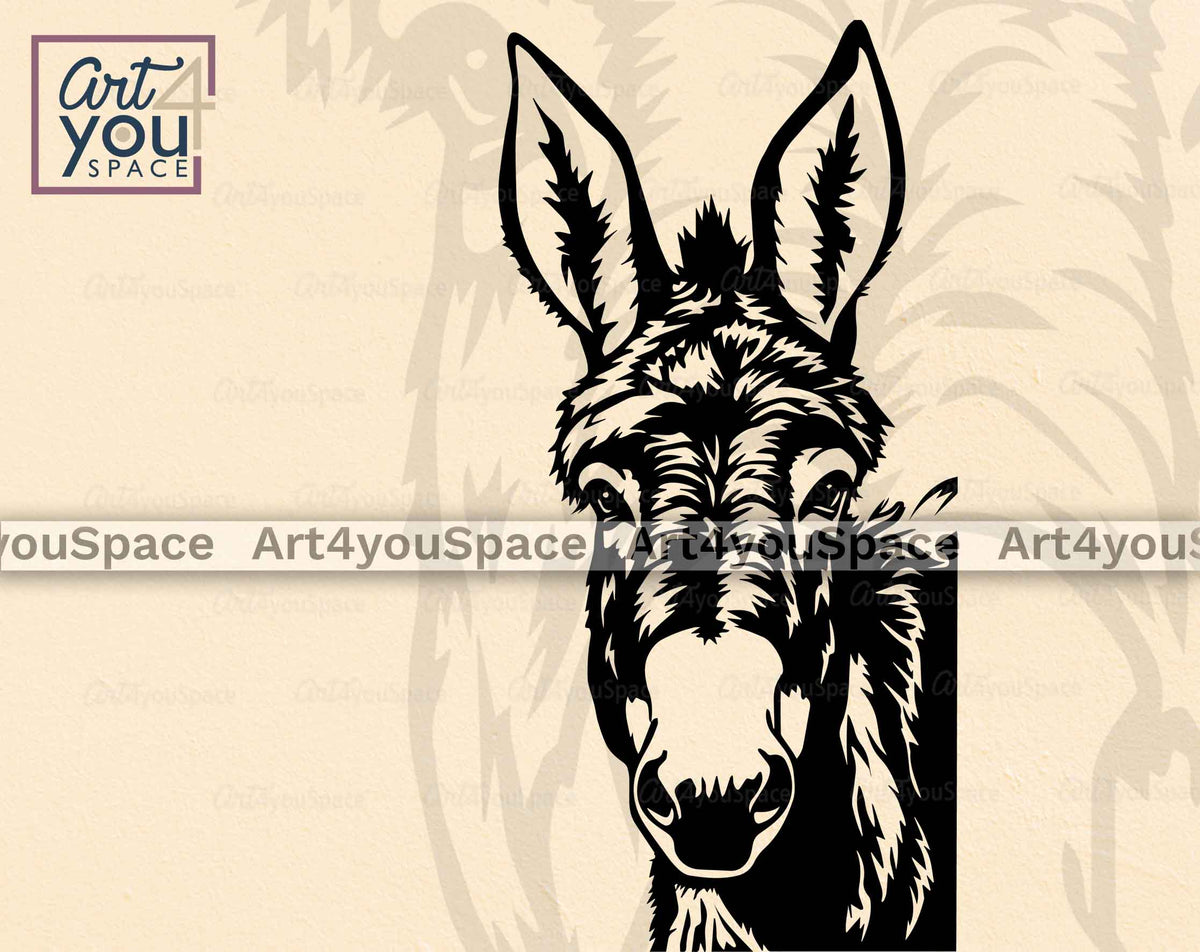 Buy Cute Donkey SVG, DXF, PNG – Art4youSpace