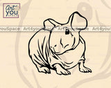 Naked Guinea Pig whole body SVG