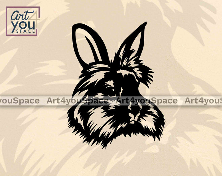 Lion Head rabbit face svg