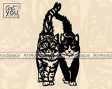 two cats svg