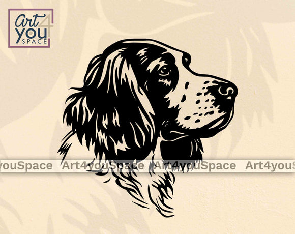 welsh springer spaniel profile face svg