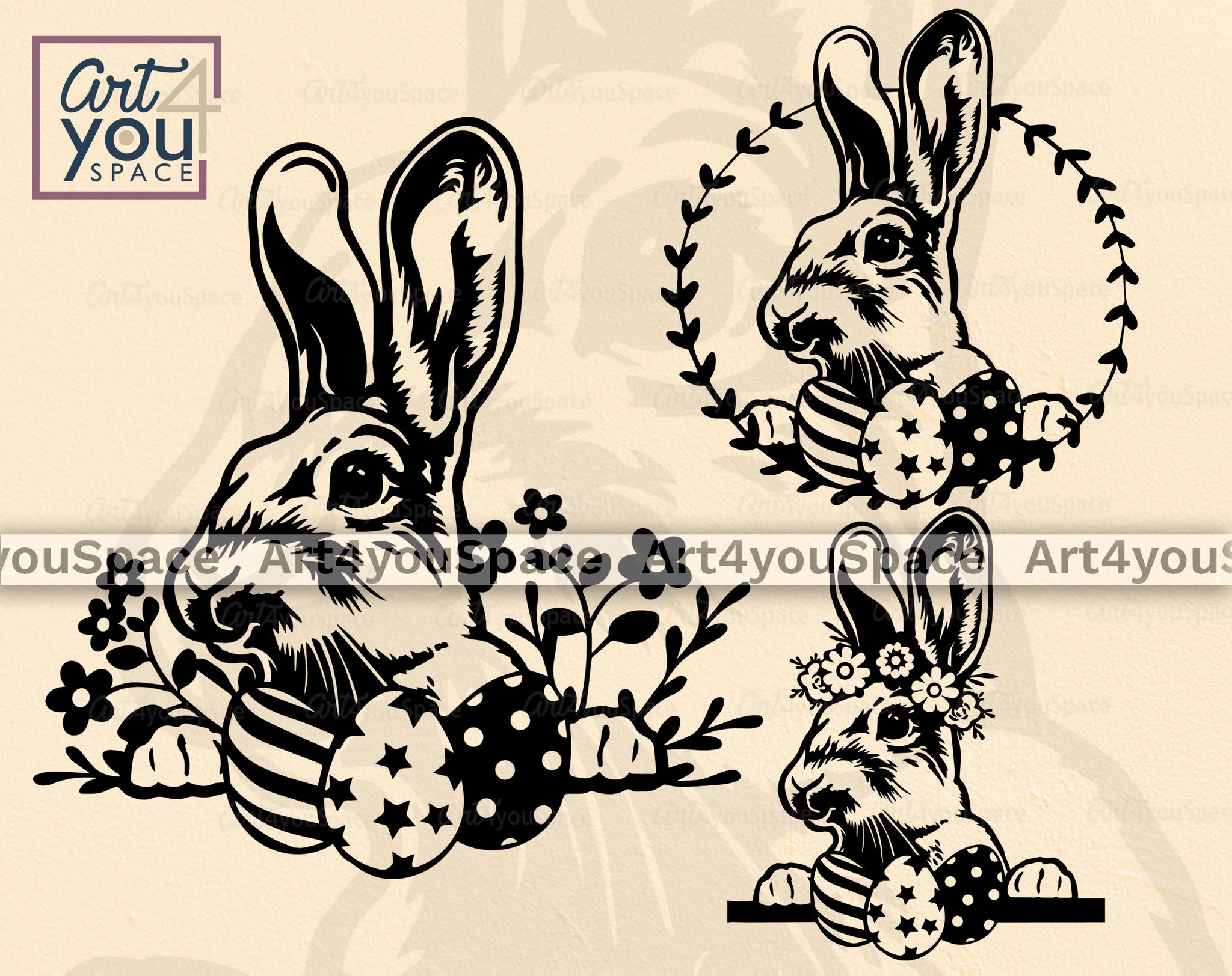 vintage easter bunny clipart