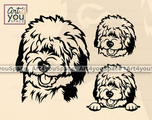 Old English sheepdog puppy svg