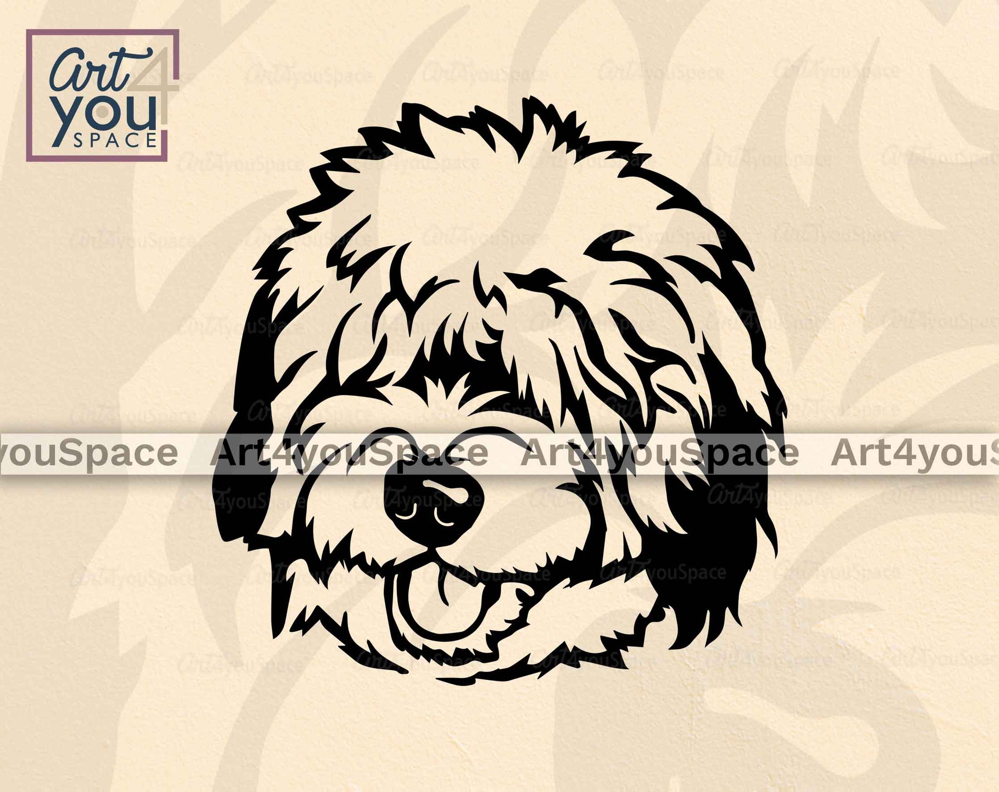 Old English Sheepdog Dog SVG File Cricut Download Dog Face 