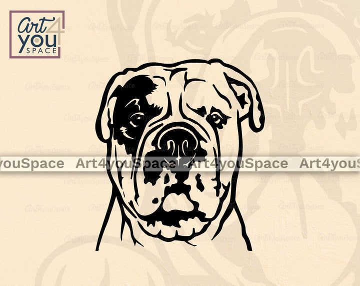 Olde English Bulldogge clipart