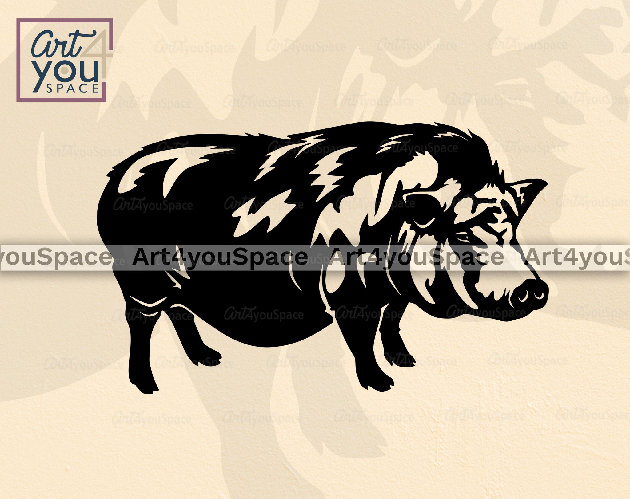 present bow clipart black and white pig
