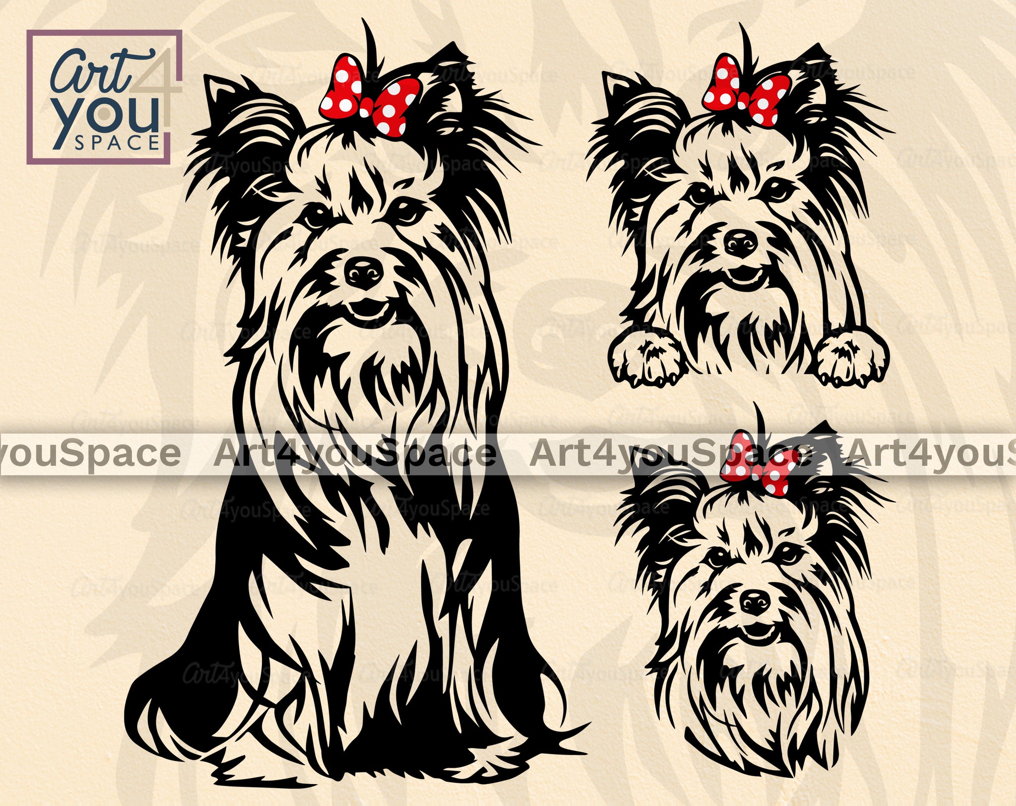 yorkie racehorse clipart