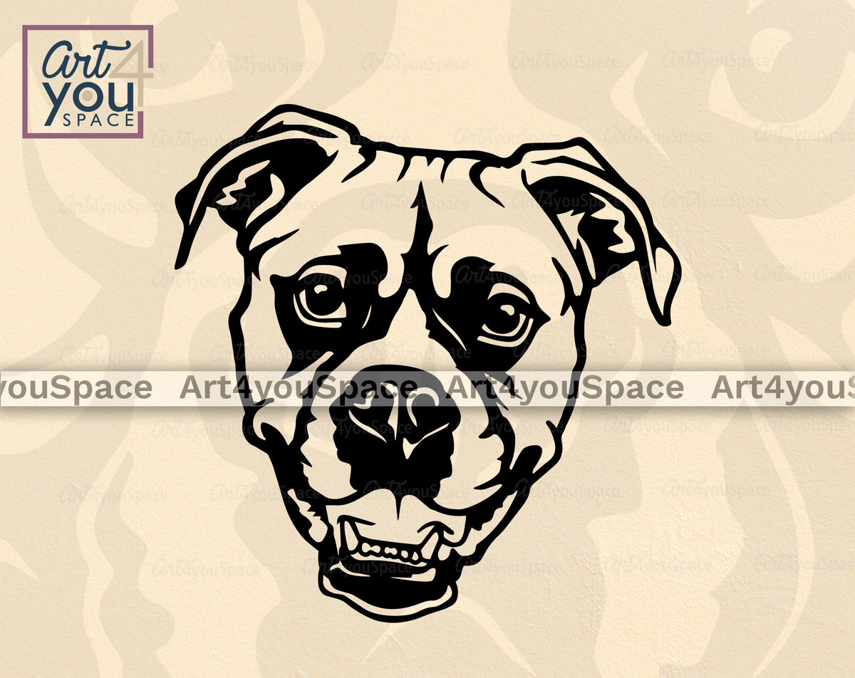 Buy Boxer with glasses SVG, DXF, PNG – Art4youSpace