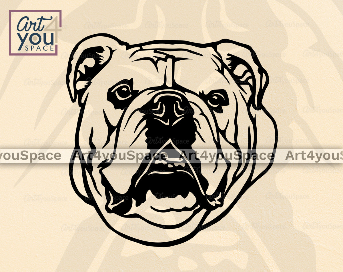 Buy Bulldog SVG, DXF, PNG – Art4youSpace