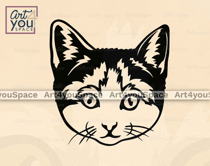 A Calico Cat Catching Butterflies In A Net Royalty Free SVG