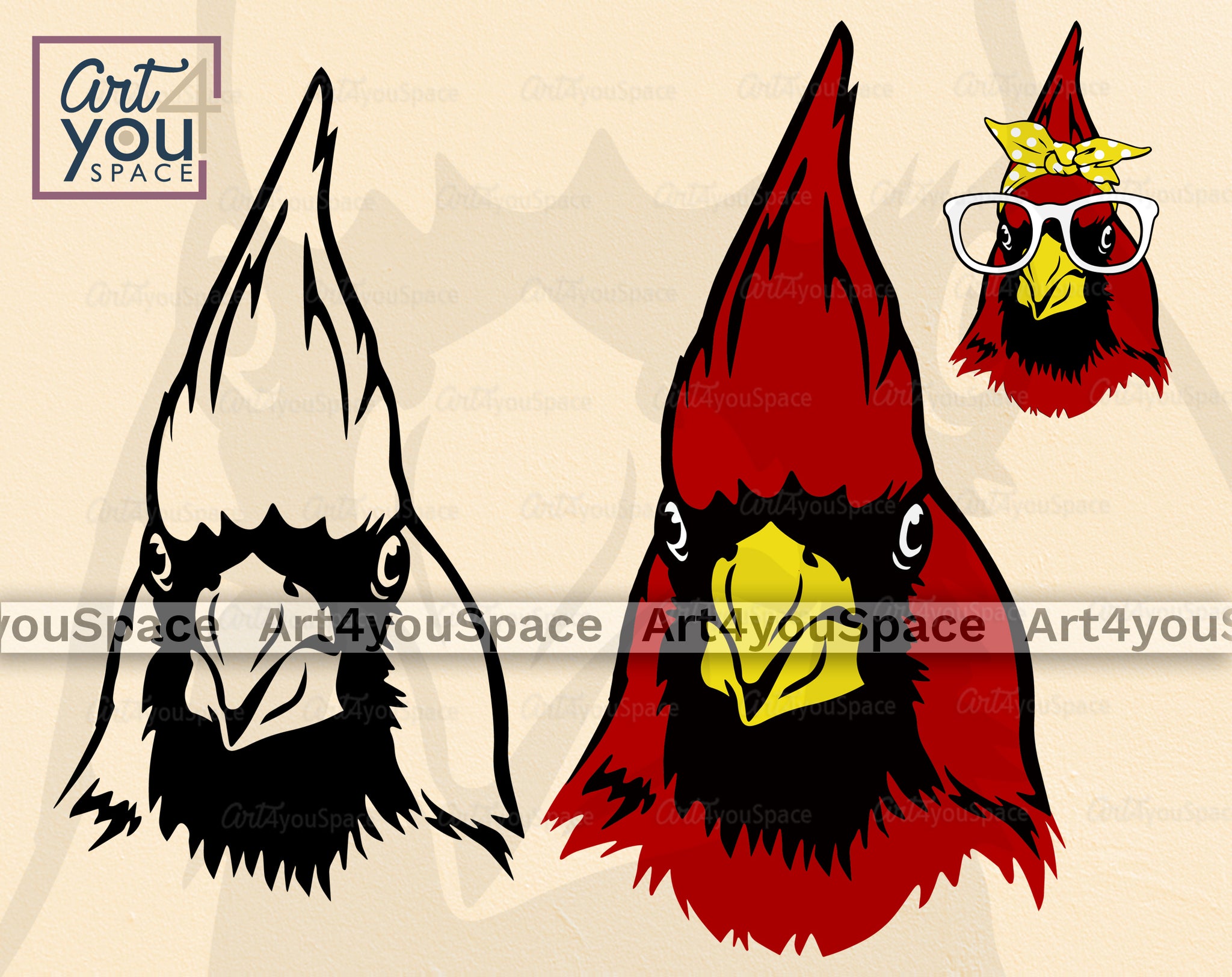 Cute Cardinal SVG Cut Files Cardinals Clipart Bird Clip Art 