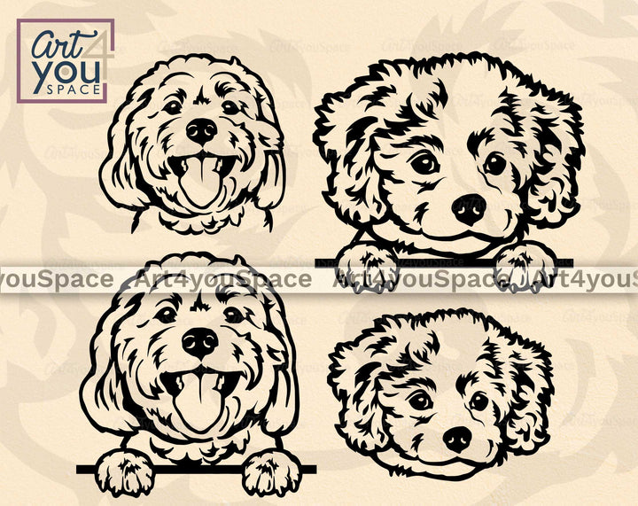 Cavachon puppies svg files