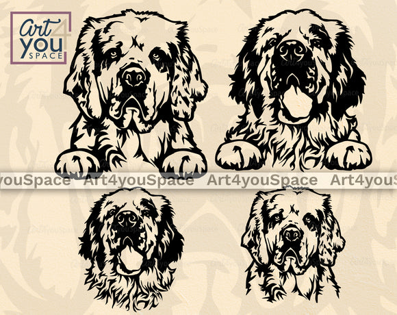 Clumber Spaniel Paws SVG