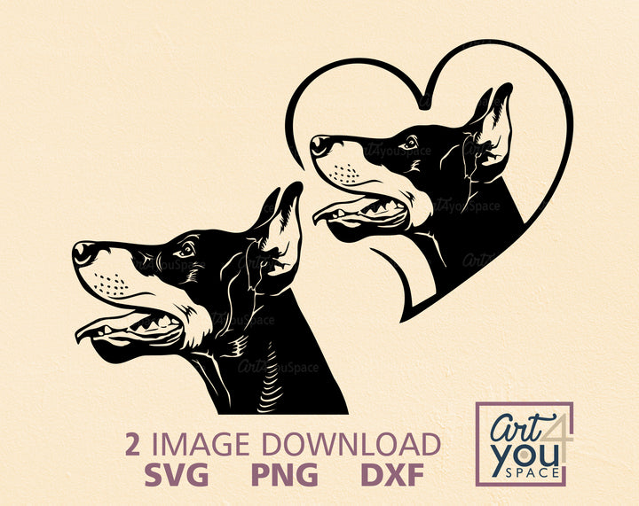 Doberman Pinschers SVG