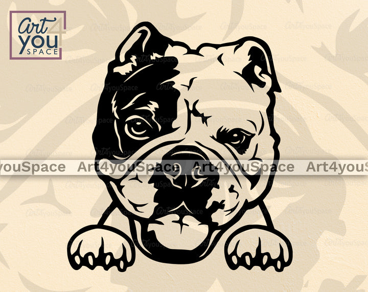 English Bulldog Flowers  DXf