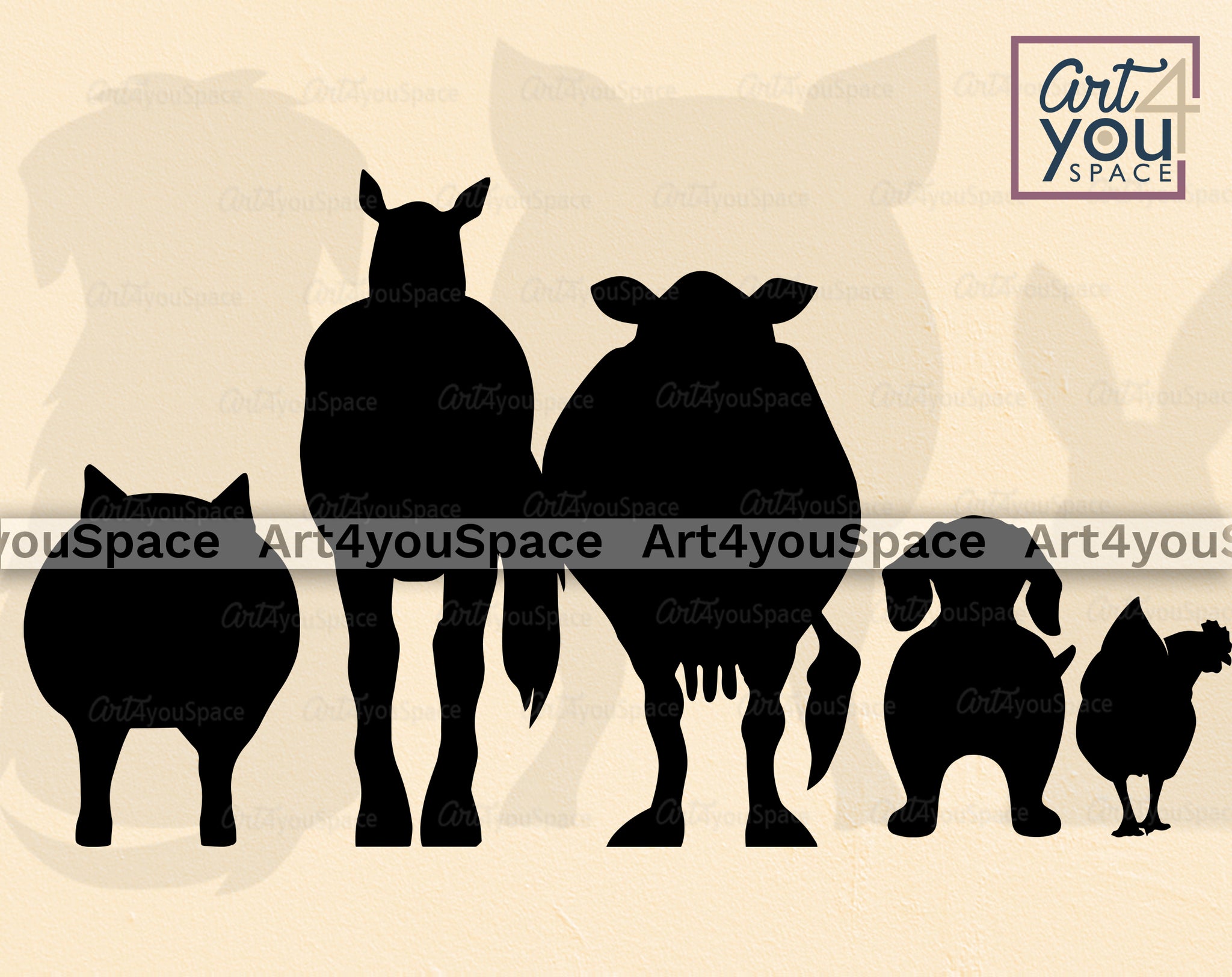 farm silhouette vector