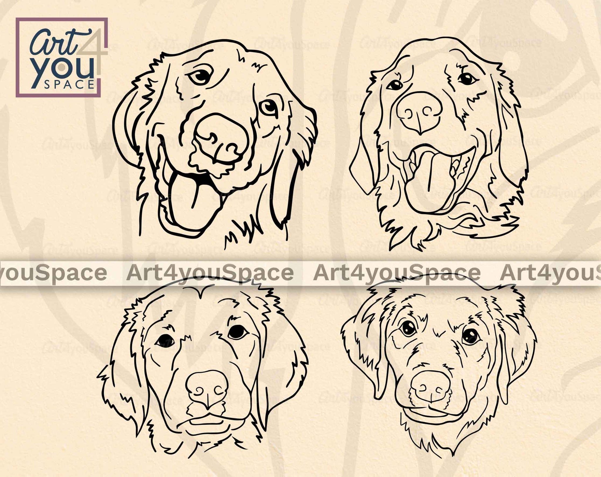 dog face drawings