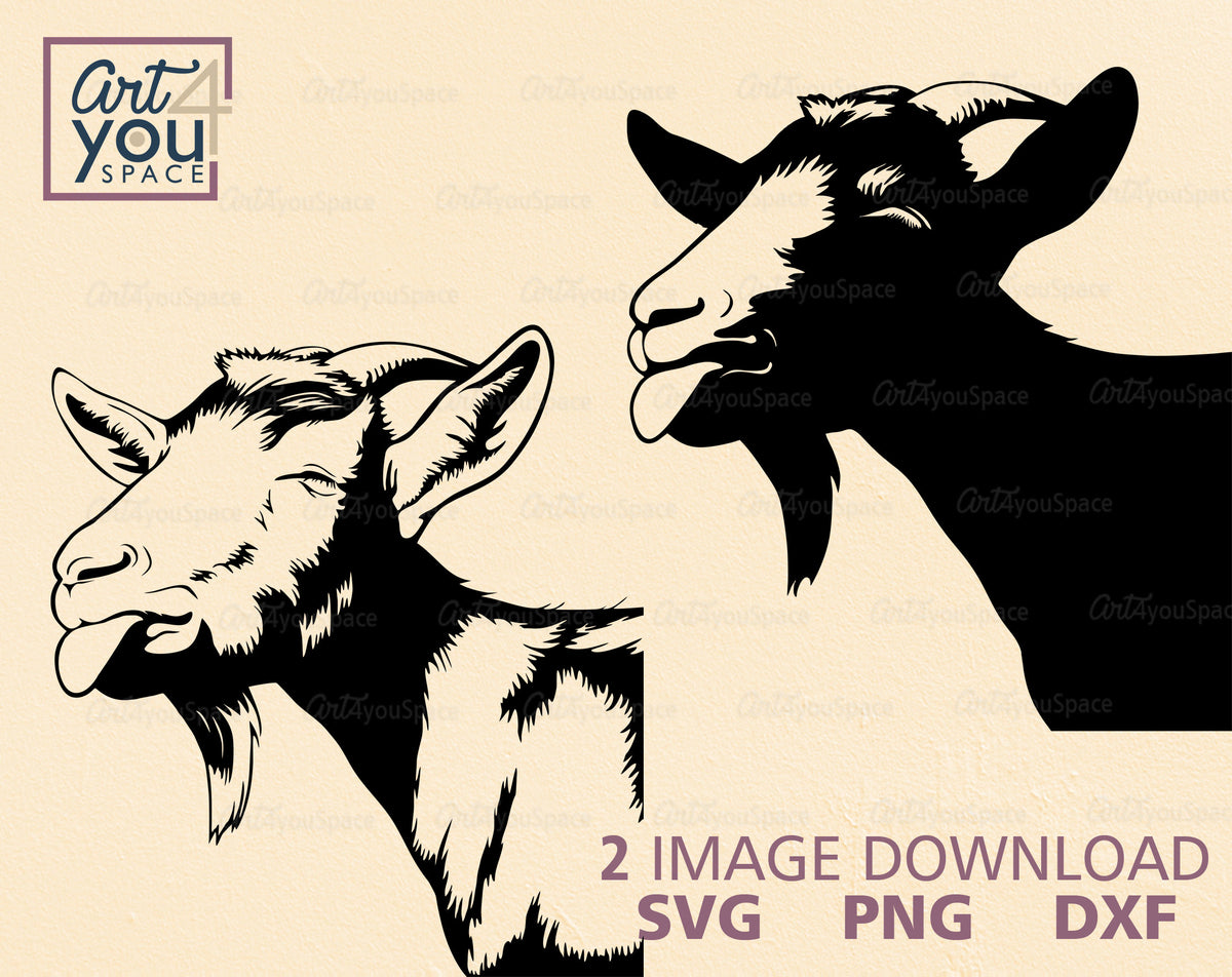 Buy Goat Image SVG, DXF, PNG – Art4youSpace