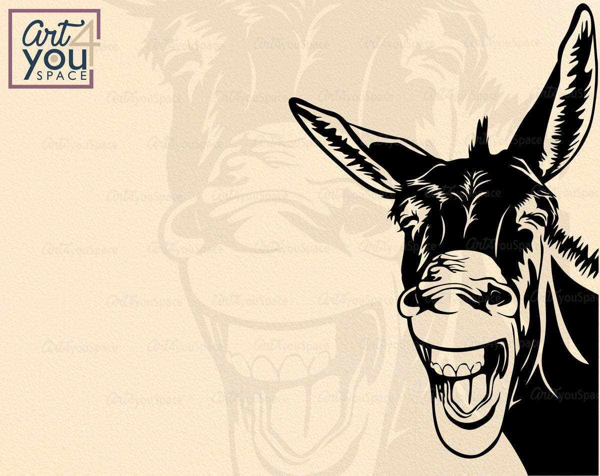 Buy Funny Donkey With Sunglasses SVG, DXF, PNG – Art4youSpace