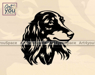 Buy Long Haired Dachshund SVG, DXF, PNG – Art4youSpace