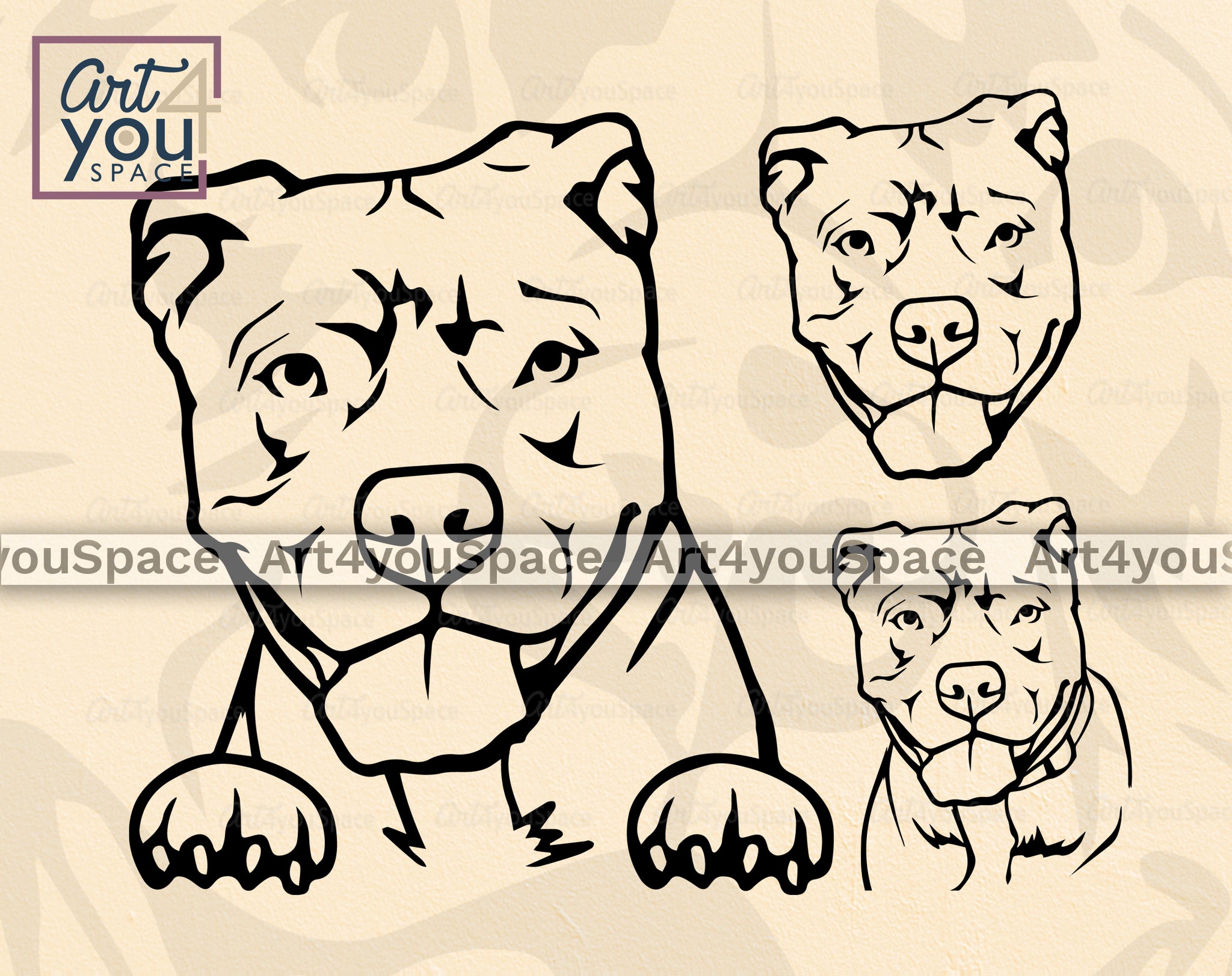 Pitbull dog sketch Stock Photo - Alamy