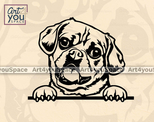 Buy Puggle mom SVG, DXF, PNG – Art4youSpace