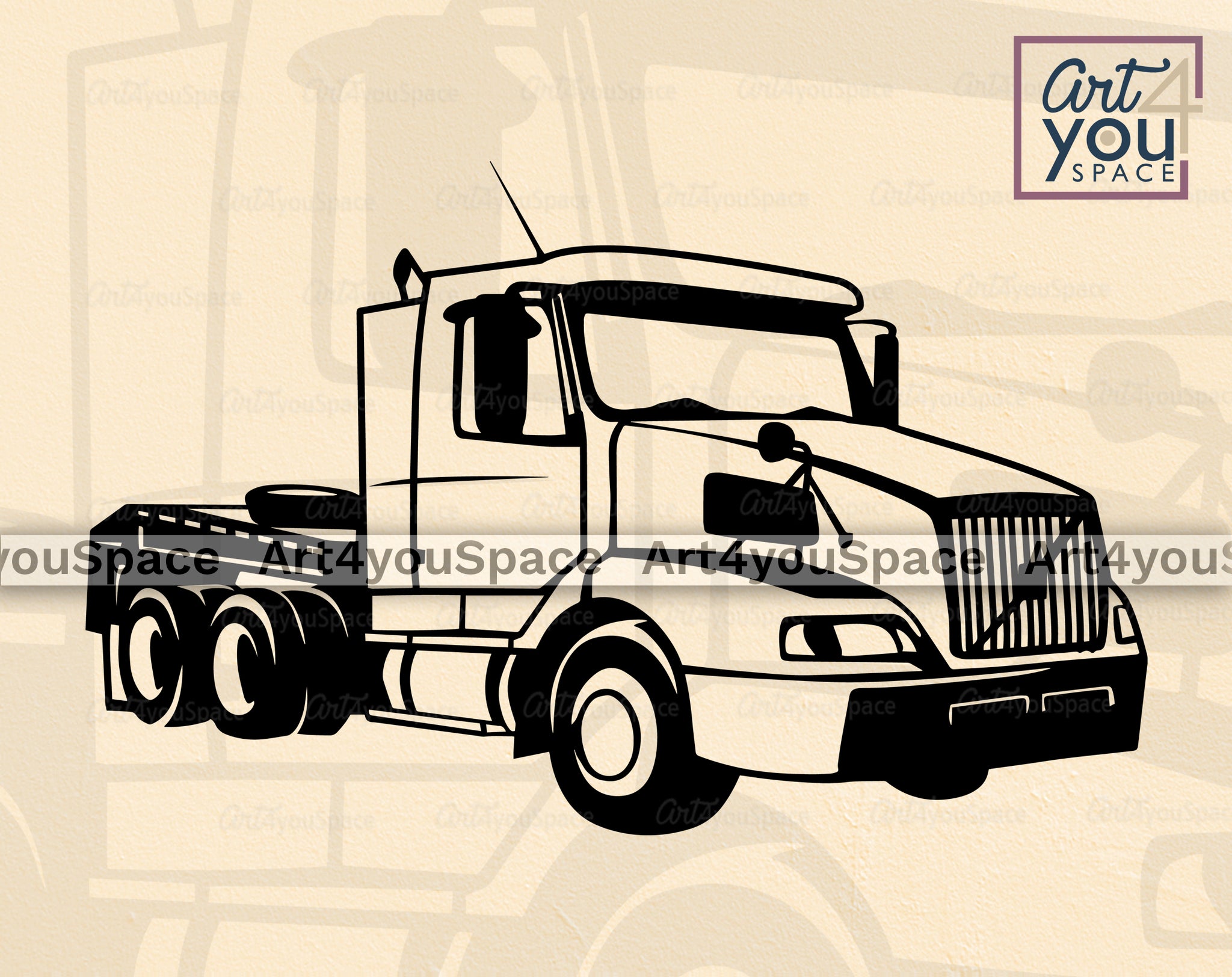truck clipart black and white