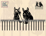 two horses svg